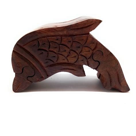 wooden box with metal fish on sliding lid|Lify All Natural Exotic Woods Puzzle Box, with Sliding Wooden .